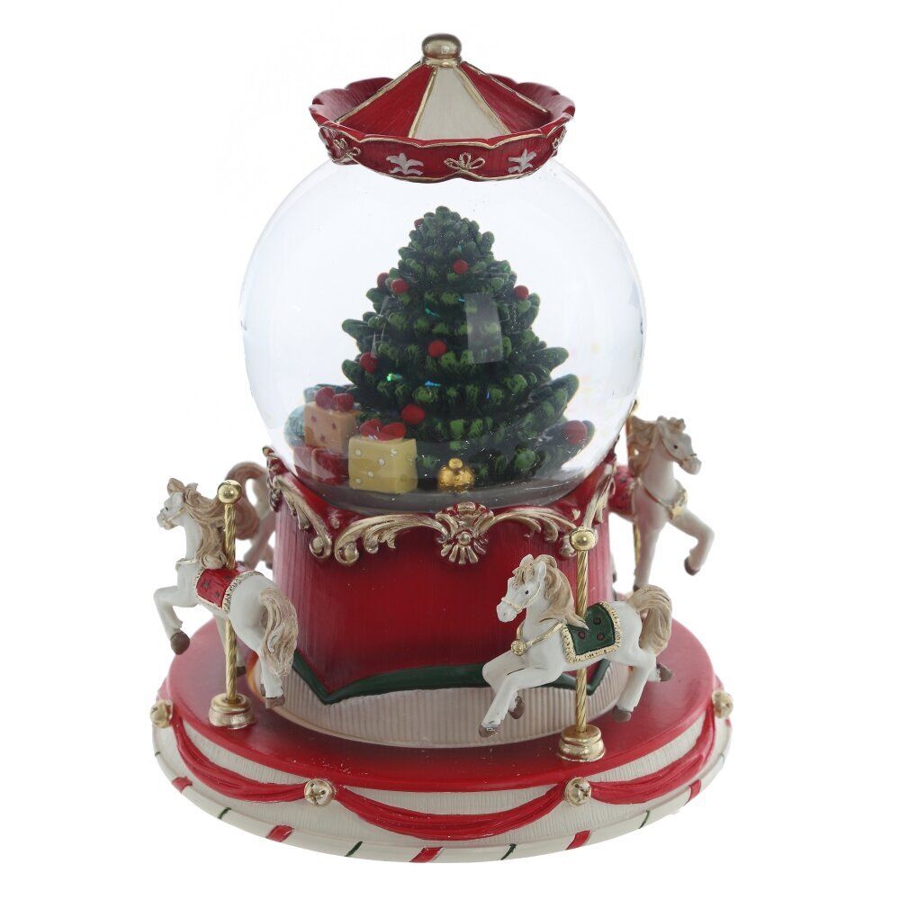 GAEM Фигурка декор в стекл шаре "Карусель" (движ, муз, подсвет 3хААА, н/п), D 10 см, L14 W14 H18 см