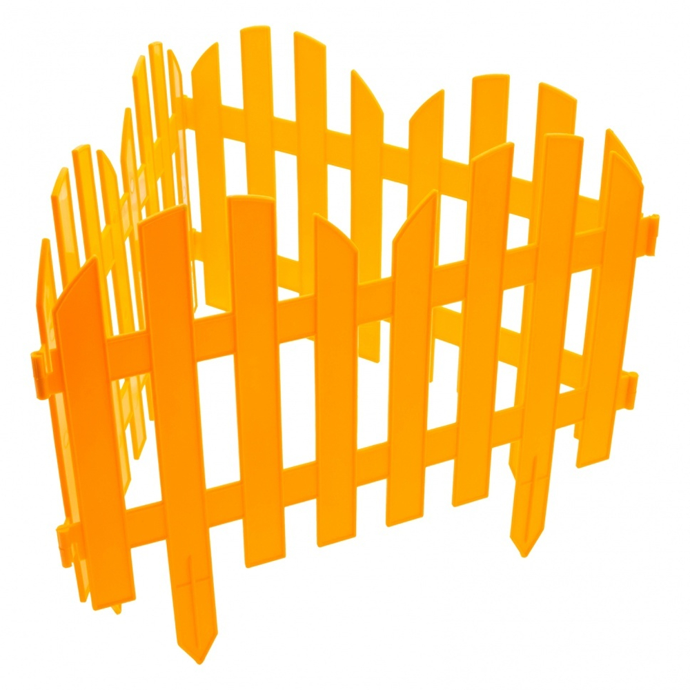 Забор декоративный "Романтика", 28 х 300 см, желтый, Россия, Palisad