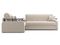 Диван угловой с Баром Денвер 1,2 - Velutto 17 бежевый/ коричневая накладка