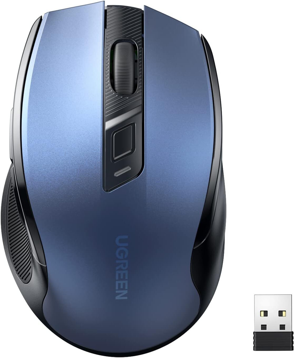Мышь оптическая беcпроводная MU006, 2.4 GHz, Blue UGREEN 15064