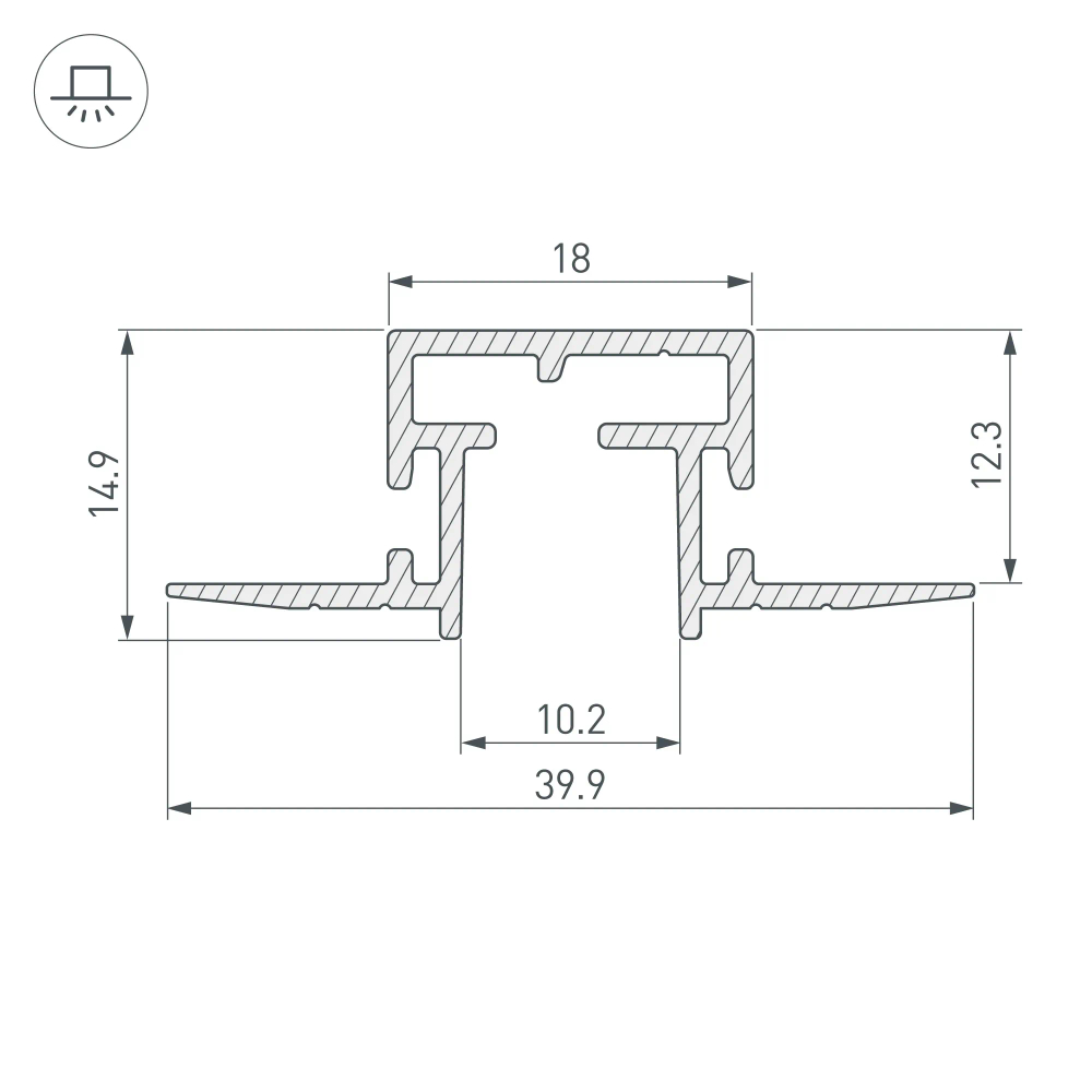 Профиль-держатель TEK-PIK-1010-2000 (Arlight, Алюминий) 029090