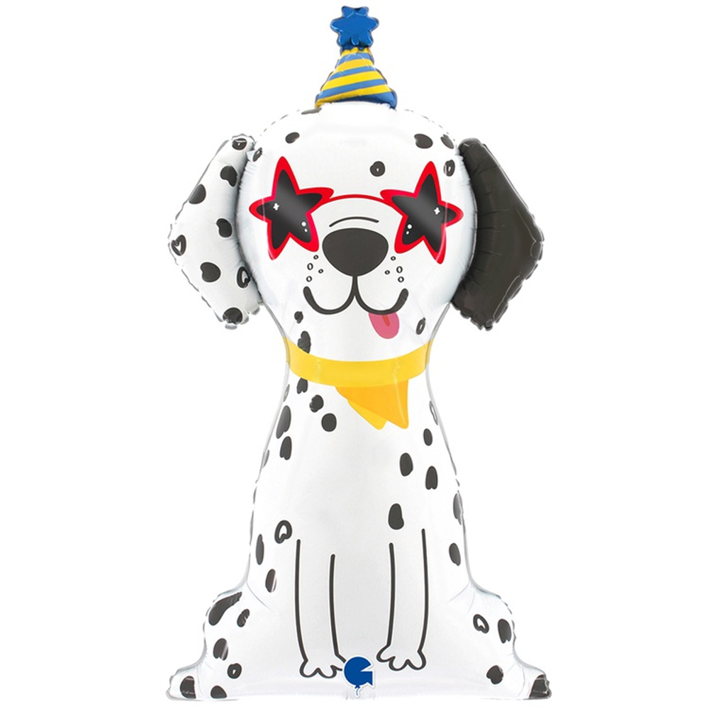 Шар Фольгированный Далматин нарядный (Белый)