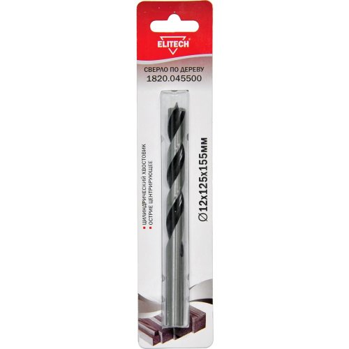 Сверло ELITECH по дереву 12*155мм   1820.045500