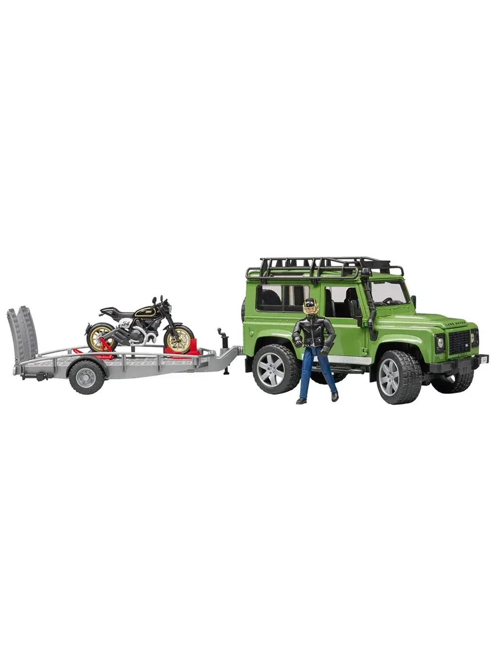 Внедорожник Land Rover с мотоциклом Ducati Брудер 02598