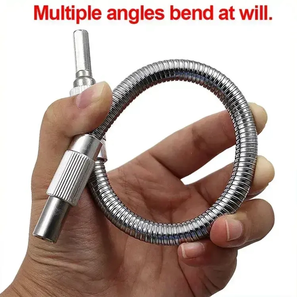 Гибкий удлинитель 300мм для шуруповерта / Быстросъемная насадка с шестигранником 6,35мм