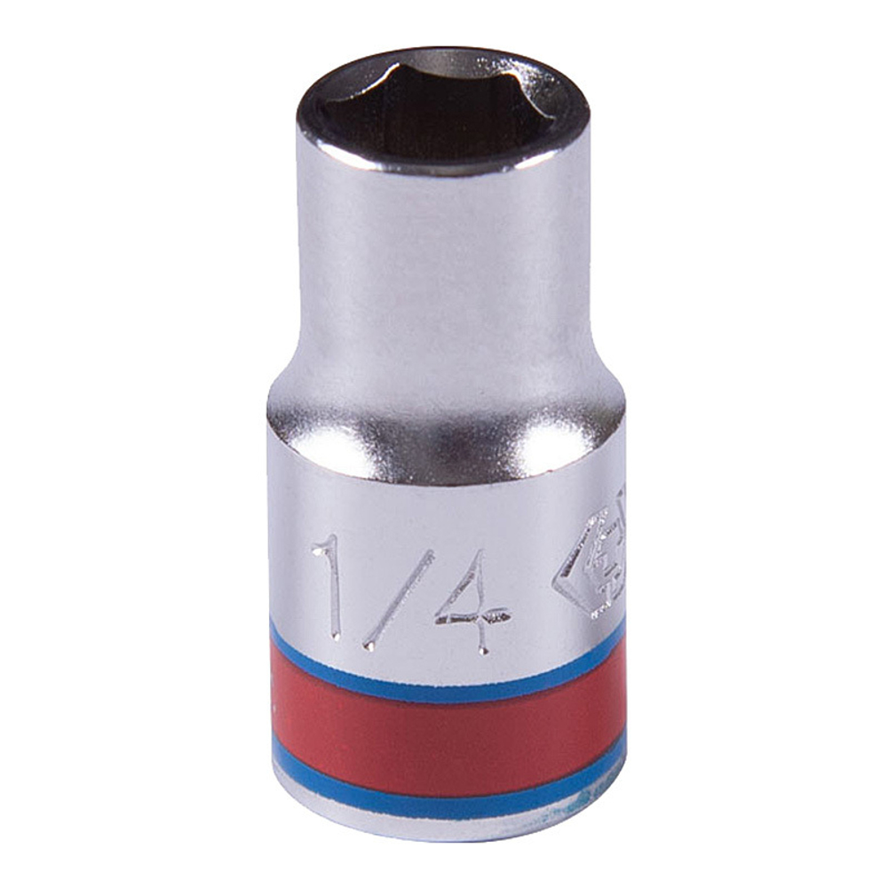 KING TONY (233508S) Головка торцевая стандартная шестигранная 1/4", дюймовая 1/4"