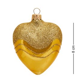 НФШ-1360 Набор ел.украшений Сердце 4шт «Снежный»