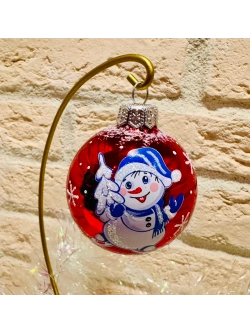 Елочный шар "Снеговичок " 6 см
