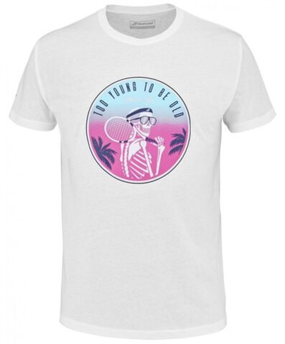 Мужская теннисная футболка Babolat Exercise Message Tee Men - white