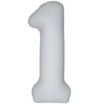 Фольгированные цифры в белом цвете 66 см / 102 см