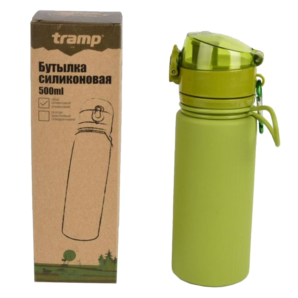 Tramp Бутылка силиконовая 0.5 л, TRC-093, оранжевый