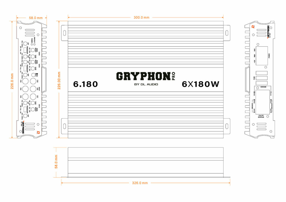 DL Audio Gryphon Pro 6.180 | 6 канальный усилитель