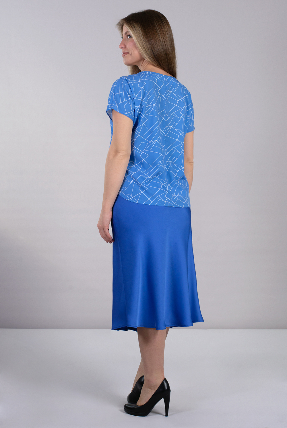 Блузка женская 3256ЗПк, графика #176Грж093256зпк