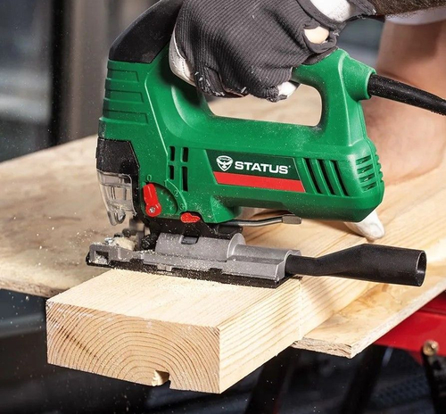 Лобзик электрический 800 Вт; 100мм; 4 режима STATUS JS800 /электролобзик сетевой с лазерным маркером