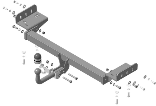 Фаркоп Motodor для KIA Sportage, Hyundai IX35, 2010-2016 (оцинкованный шар)(паспорт и сертификат в комплекте)(без электрики) 91001-A