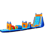 Спортивный надувной батут "Замок со скалой"