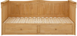 Тахта односпальная 90х200 Адель с ящиками для белья и выдвижным спальным местом, кровать 180х200 из массива дерева для дома, прочные усиленные ламели, Dipriz, Беларусь