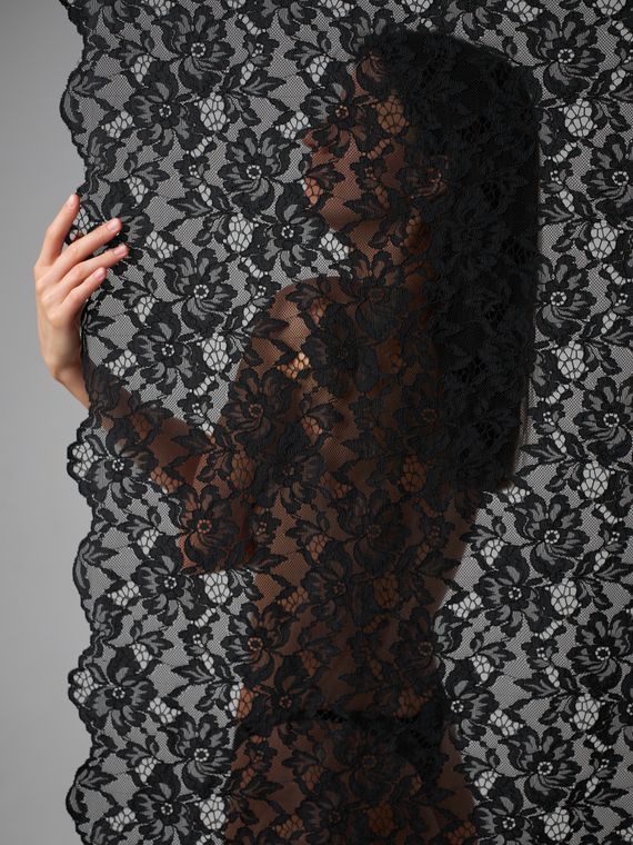 Кружевное неэластичное полотно, арт. M150, черный 170