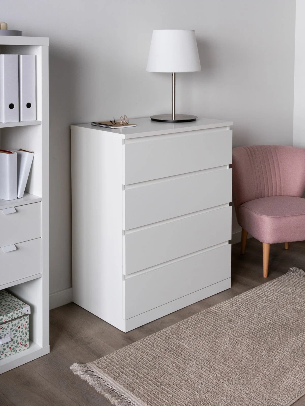 Комод Варма Прайм 4, 80x100x48 см, белый