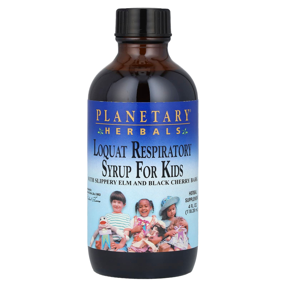 Planetary Herbals, Респираторный сироп из мушмулы для детей, 118,28 мл (4 жидк. унц.)
