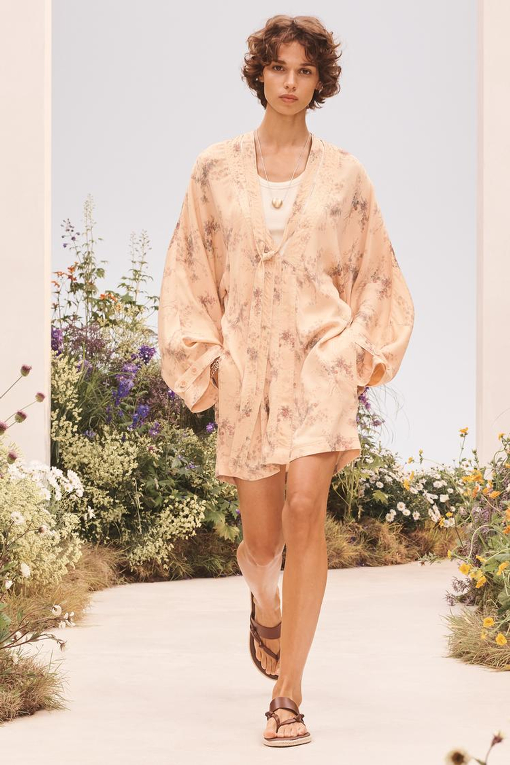 ZARA КОРОТКОЕ ПЛАТЬЕ ИЗ 100% ЛИОЦЕЛЛА, С ПРИНТОМ