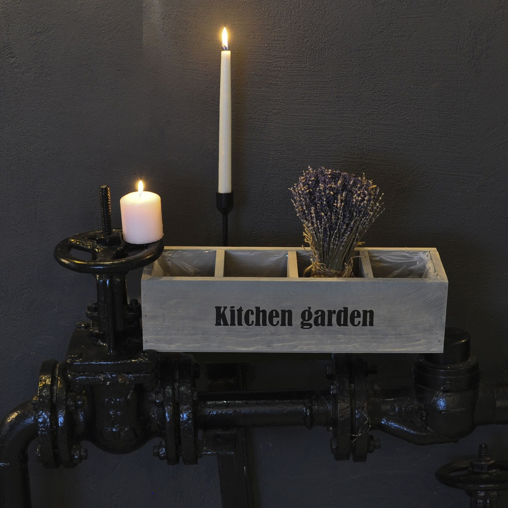 Органайзер для кухни и сада Флоутард, из массива сосны в голландском стиле, графит