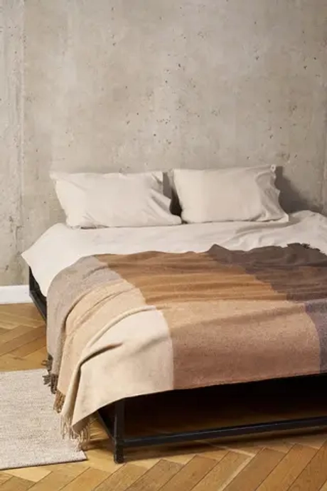 Плед Luxberry Woolen Бежево-коричневый