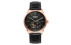 ZEPPELIN Automatic Mechanical Movement Men"s Watches Watch Black Dial Stainless Steel Case Leather Strap