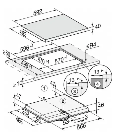 Электрическая варочная панель Miele KM 6520 FL, черный