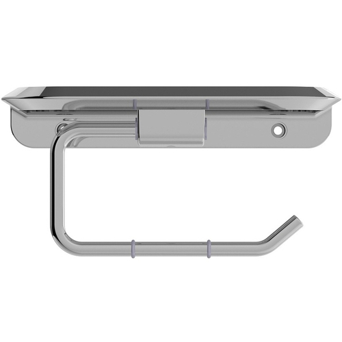 Держатель туалетной бумаги Cezares Liner LINER-PHM-01 с полкой Хром