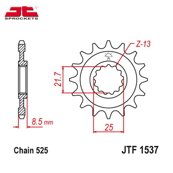 JT JTF1537.18 звезда передняя (ведущая), 18 зубьев