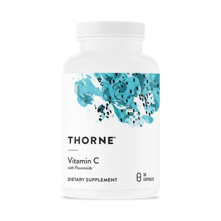 (Уцененный товар) Thorne Research, Витамин C с флавоноидами, Vitamin C with Flavonoids, 90 капсул