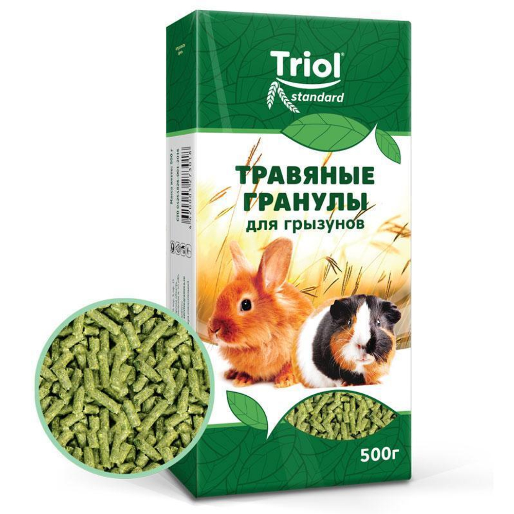 Корм для грызунов "Травяные гранулы", 500г, Тriol Standard