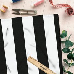 Ткань футер 2-х нитка черные полоски