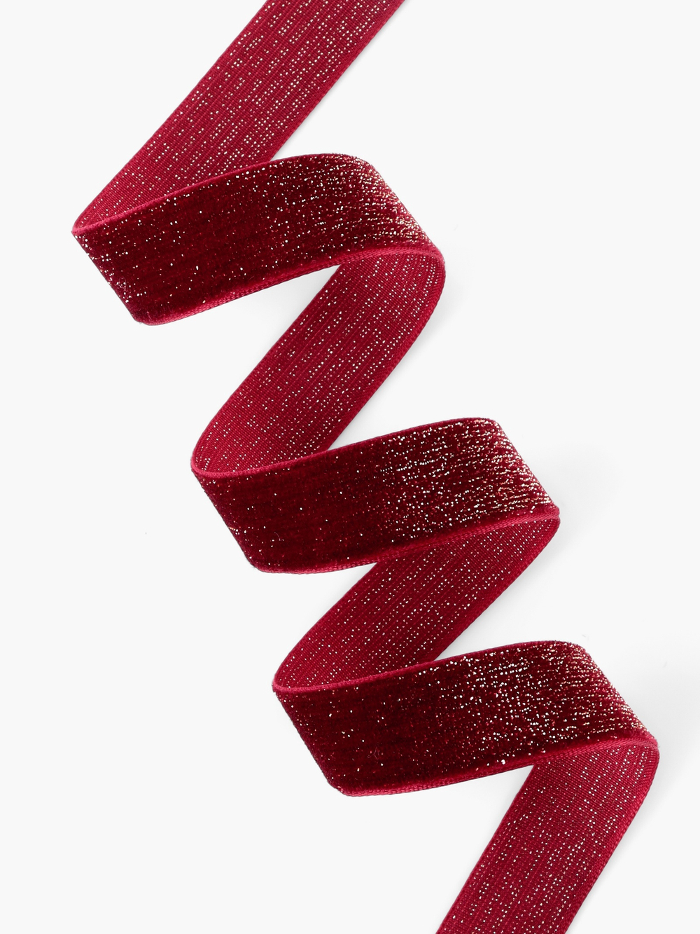 Лента бархатная 20мм, №46 бордовый золотой люрекс АУ 9626566