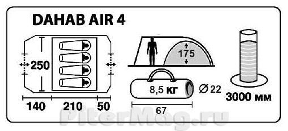 Палатка Trek Planet Dahab Air 4