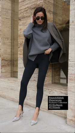 Лосины со штрипками из бифлекса на пятку matte