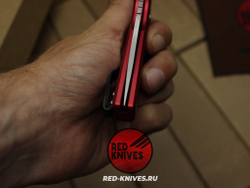 Нож Pro-Tech Strider PT Auto - красная рук, светлый клинок RK/Н118