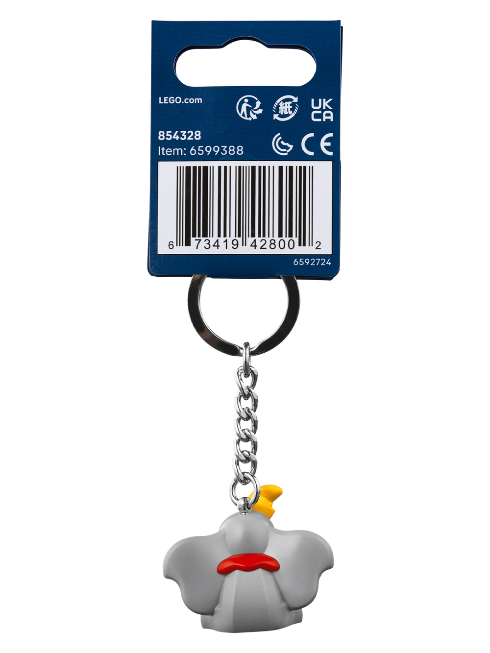 Брелок Лего Дисней Дамбо 854328 | LEGO Disney Dumbo Key Chain | брелок с фигуркой слонёнка Дамбо | 6+