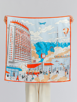 ПЛАТОК ШЕЛК | 90х90 см | "Алматы"