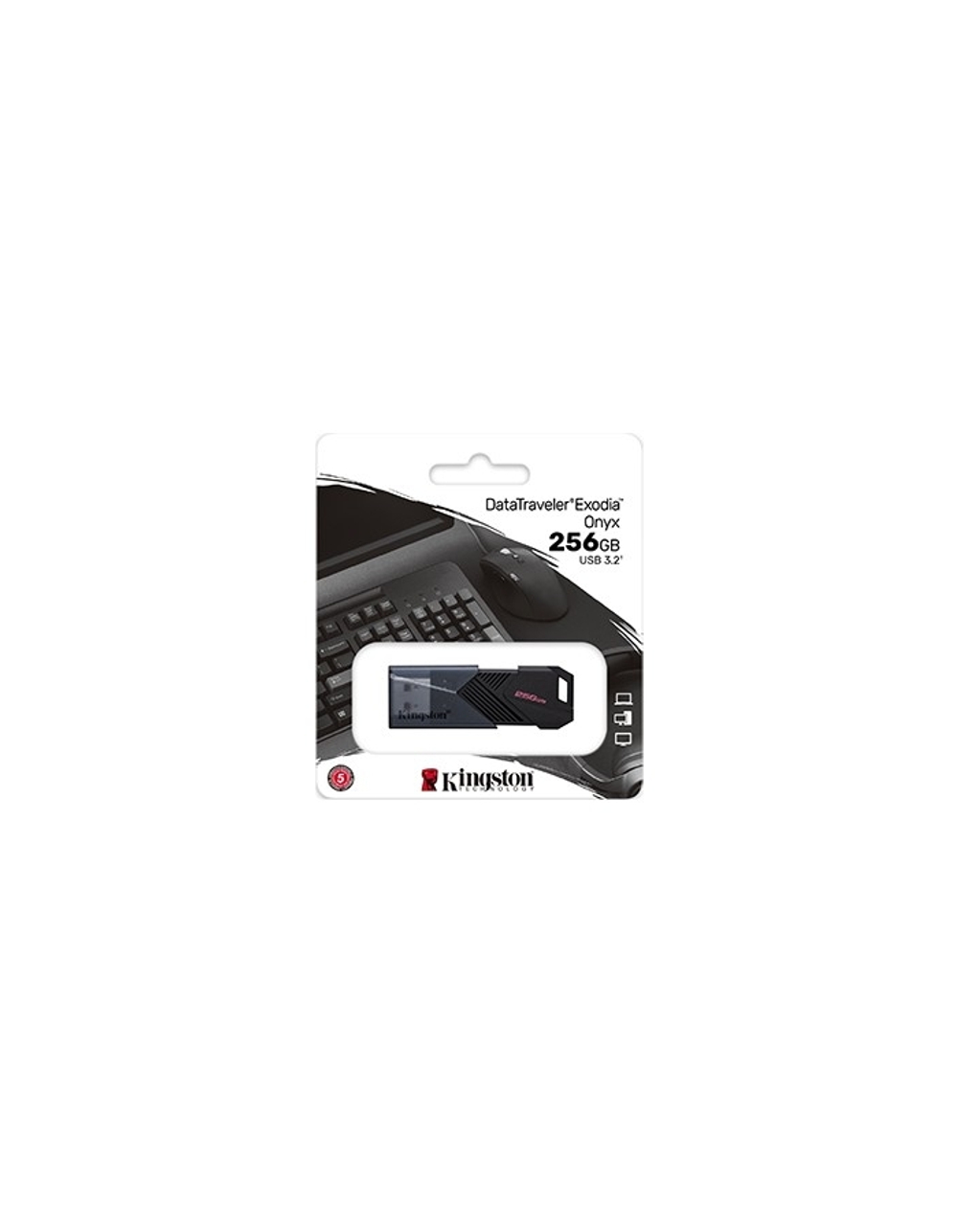 Флешка USB Flash Kingston USB Drive 256GB DataTraveler Exodia Onyx, USB 3.2, Черный матовый [DTXON / 256GB]