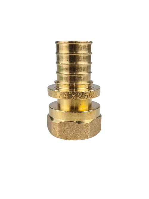 Муфта аксиальная, латунь, внутренняя резьба,25х3/4", желтый, RTP (150/5)