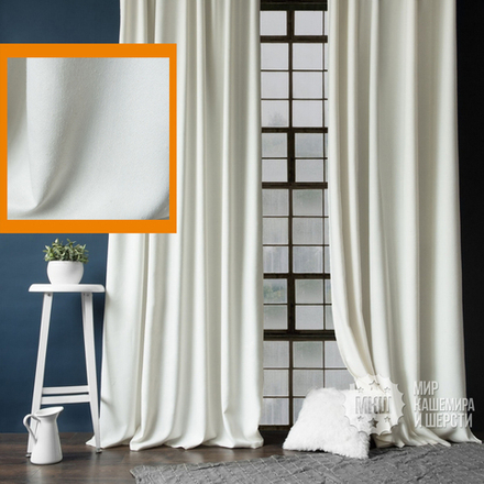 Готовые шторы для спальни КАННИ (арт. BL01-275-01) - (140х270)х2 см. - белые