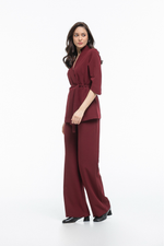 Костюм блуза на запах и брюки клеш