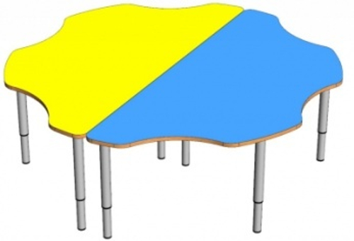 Стол Ромашка 2 лепестка регулируемый, d-1400