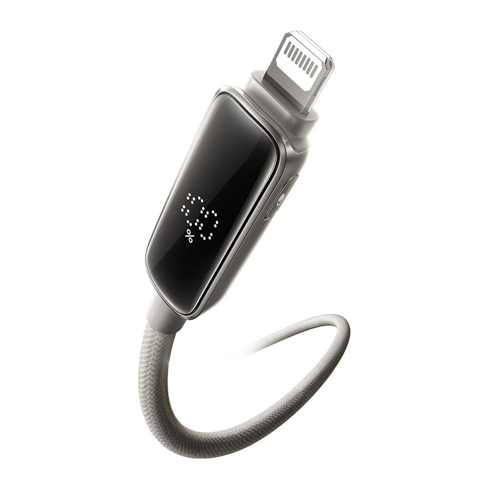 USB-C - Lightning Кабель Baseus Vipow Charging+Data 20W 1-2m - Galaxy Natural Titanium