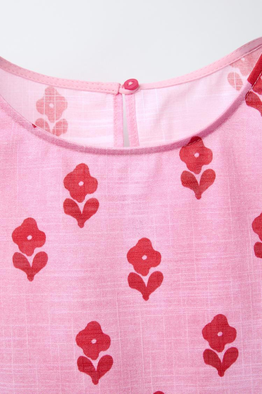 ZARA БЛУЗА С ПРИНТОМ, РОЗОВЫЙ