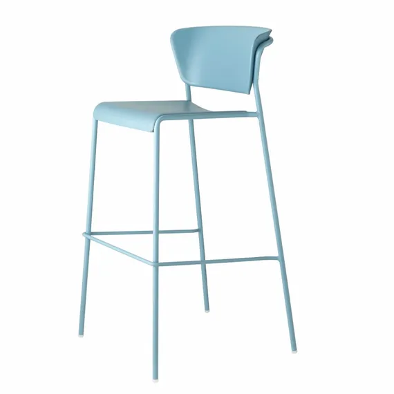 Барный стул Lisa Technopolymer, голубой