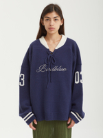 Женский Свитер Knit Hockey Jersey Navy
