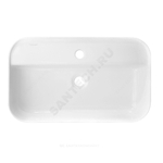 Умывальник мебельный Infinity Shelf 60 1 отверстие под смеситель по центру белый Sanita Luxe INF60SLWB01SH